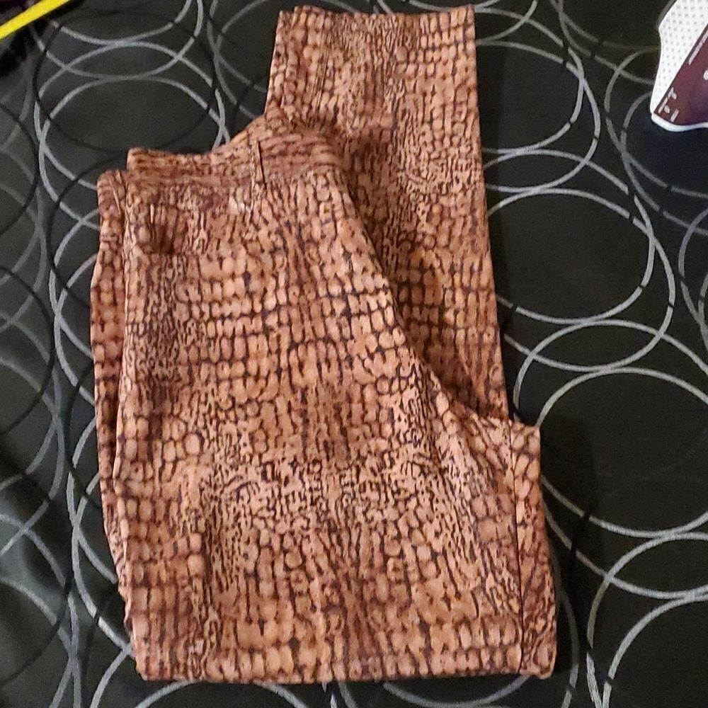 Mesmerize High Rise Sequin Snake Print Straight Leg Trouser Size 8